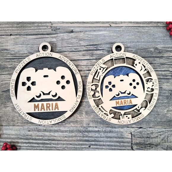 Personalized GAMER GAMING Ornament Custom Name Gift - Picture 1 of 5